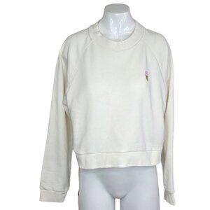 Aritzia Sunday Best Elle Sweater, Icecream Embroidered Long Sleeve, Size M